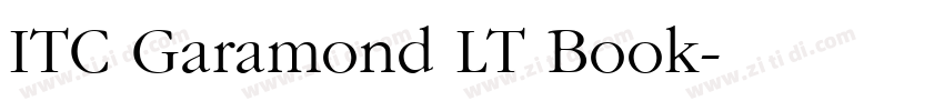 ITC Garamond LT Book字体转换